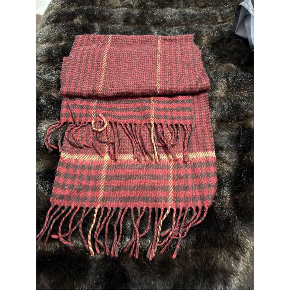 Vintage Christian Dior 100% Acrylic Scarf Multicolored Plaid Scarf cashmaire